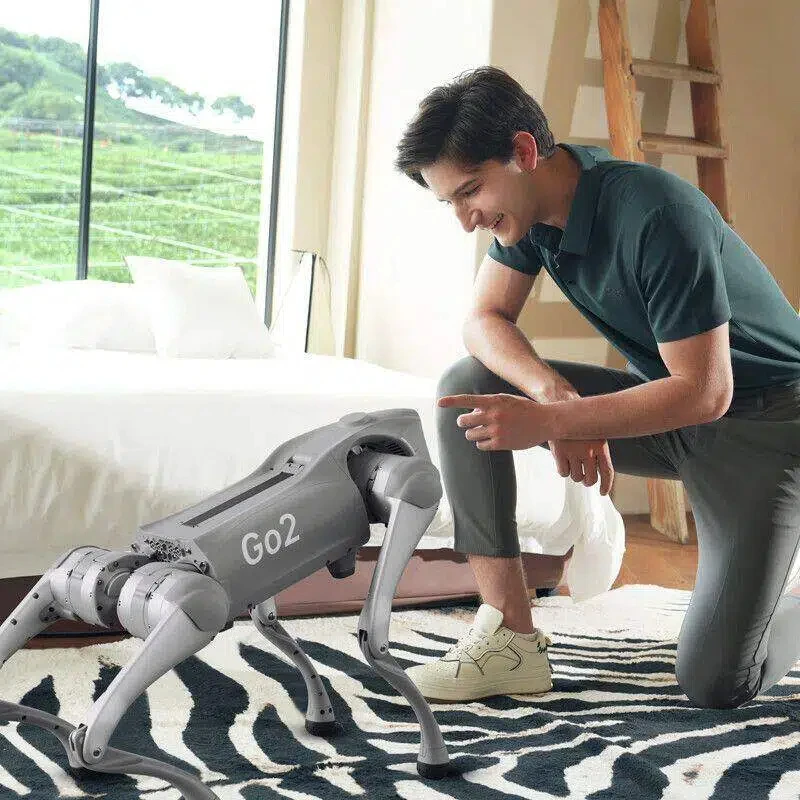 Unitree Go2 AI Pet Robot with Backflip Dancing Skills & Remote Control for Fun and Entertainment