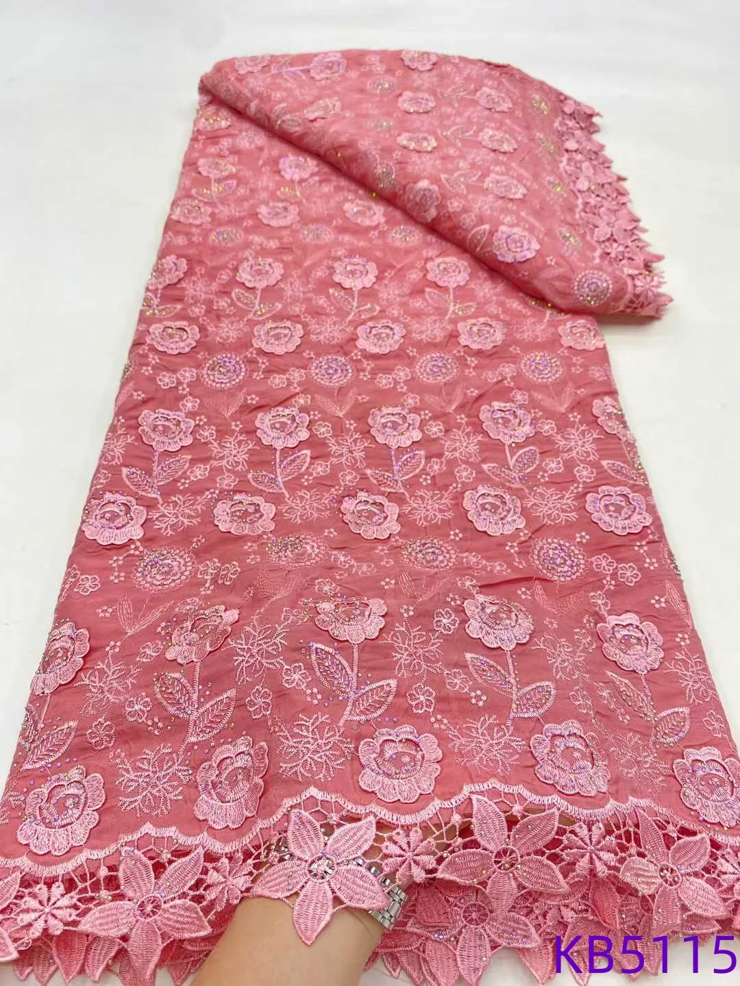 

Африканская швейцарская вуаль, кружевная ткань, тюль, кружево, высокое качество, нигерийский материал свадебного платья, белая хлопчатобумажная ткань для шитья KB5115