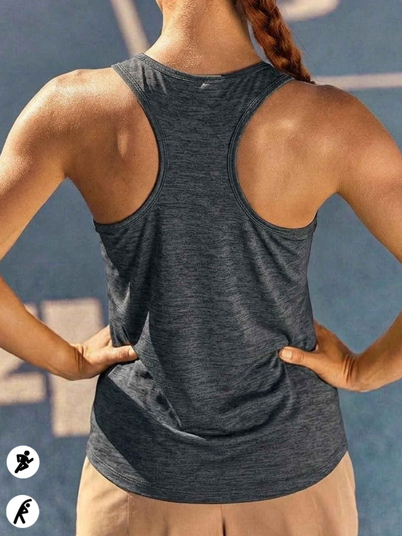 Superweiche Workout-Tanktops für Damen, Feuchtigkeitsableitende Athletische Racerback-Sport-Tanktops für Laufen, Tennis, Yoga