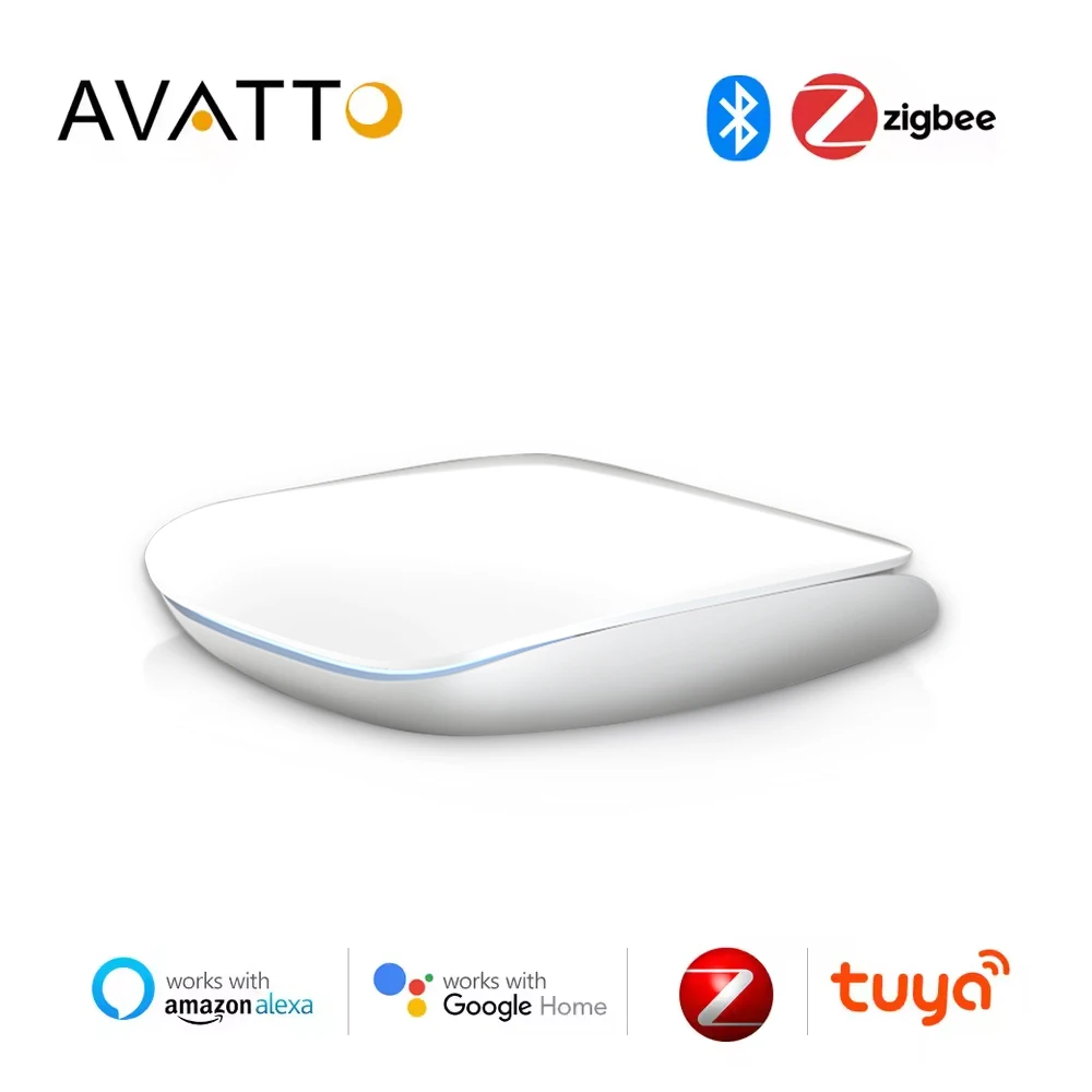 

Межсетевой хаб AVATTO Tuya Zigbee, многорежимный умный беспроводной проводной мост шлюза ZigBee3.0 с Bluetooth, работает с Google Home Alexa