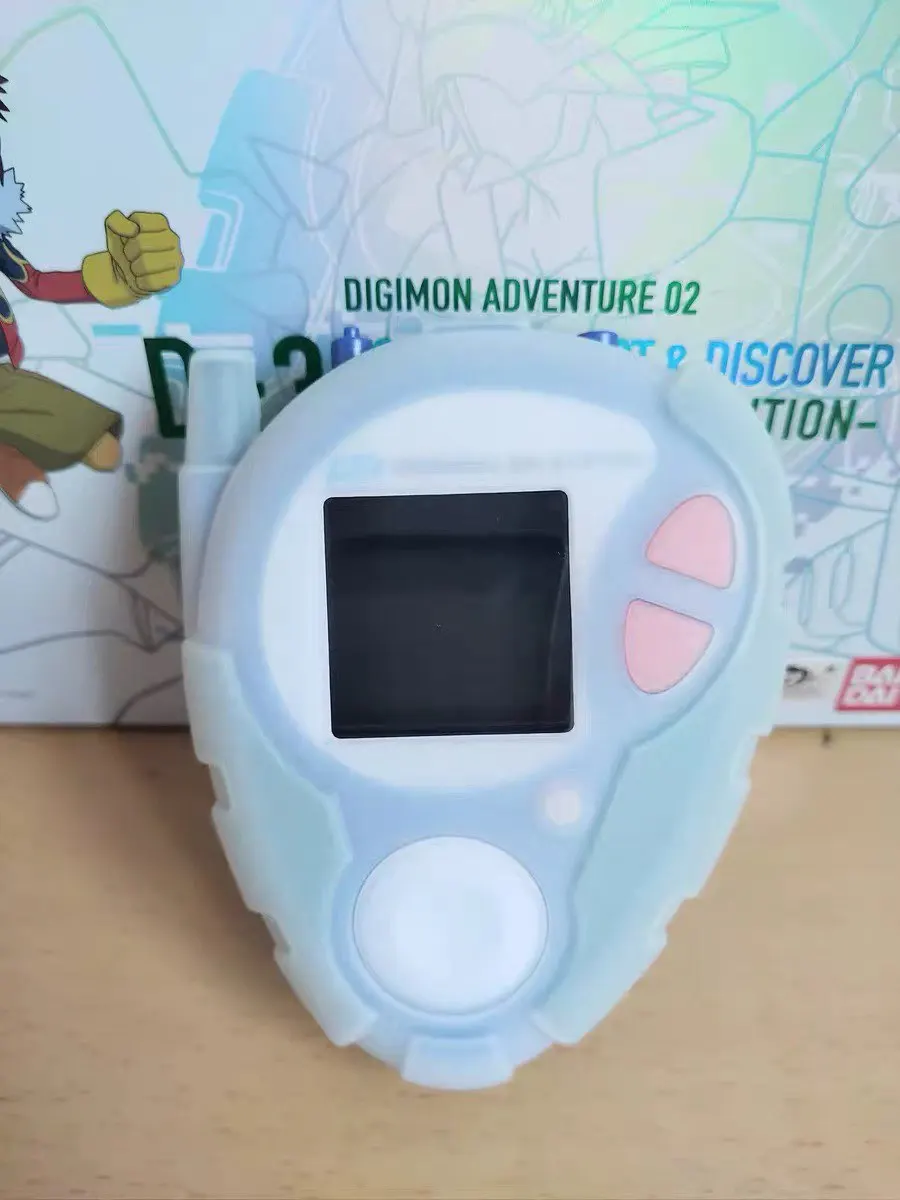 Oficjalny ekran kolorowy Digimon z okazji 25-lecia, D-3 Digivice z pancerzem, limitowana edycja kolekcjonerska