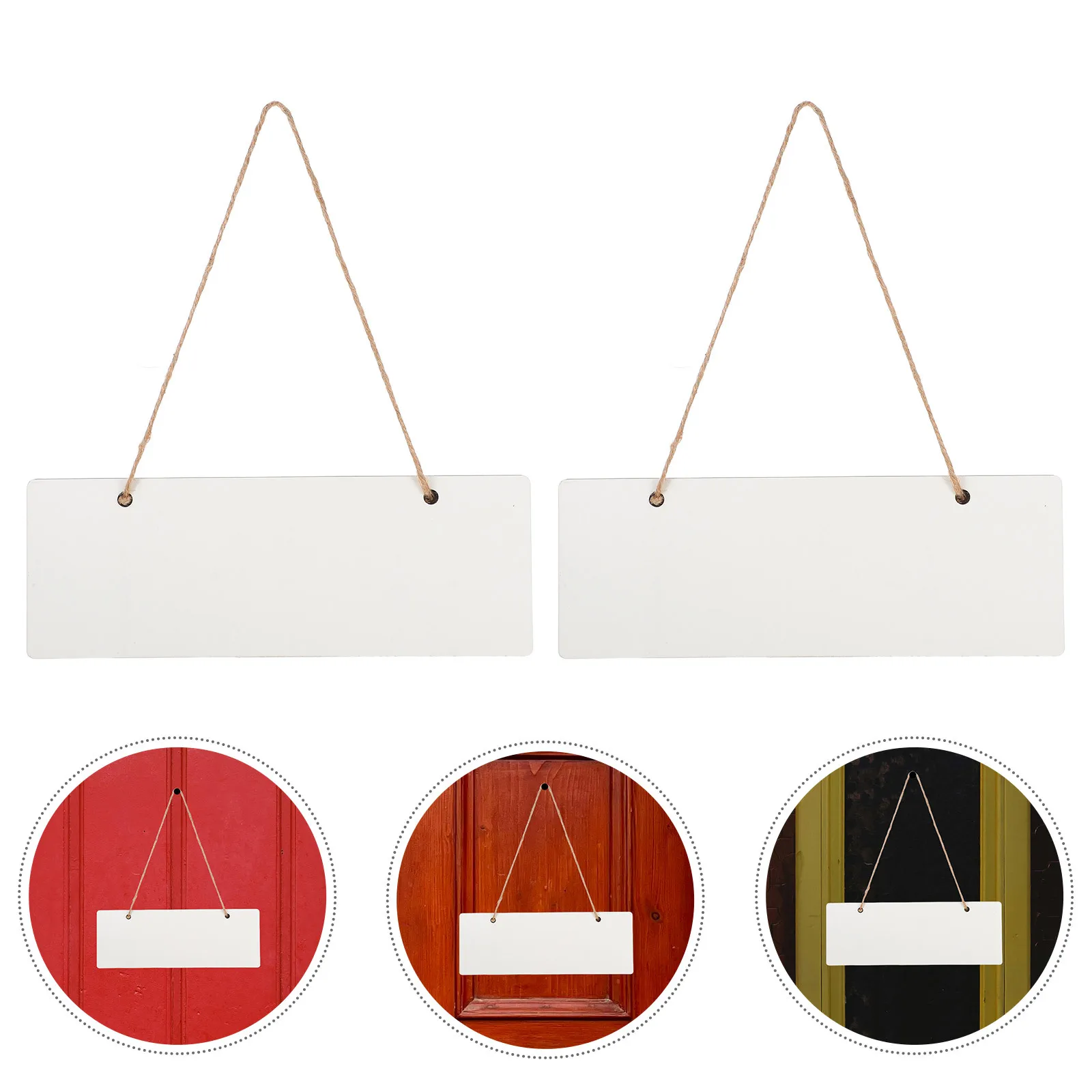 

2Pcs Sublimation Blank Door Hangers White Wooden Signs DIY Paint Hanging Plaques for Home Office Store Indoor Outdoor