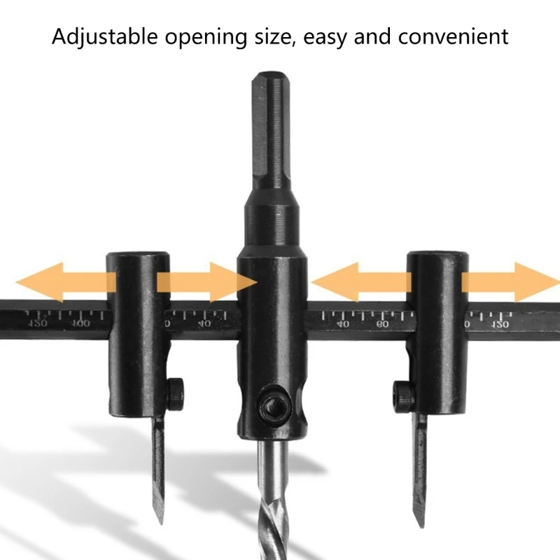 Strumento per taglio del per foraggio regolabile per fori metallo con accessorio