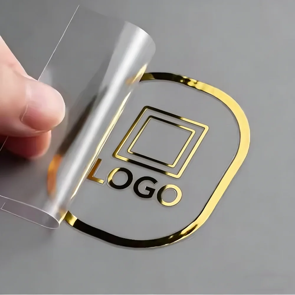 

100PCS Custom Transfer 3D Sticker Shiny Gold Silver Transfer Sticker Brand Company Logo Wedding Personalized Transfer Stickers