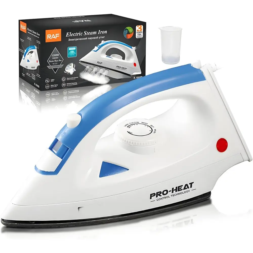 

Портативный ручной электрический паровой утюг мощностью 1200 Вт с 5 температурными режимами, быстро устраняет запахи (синий)