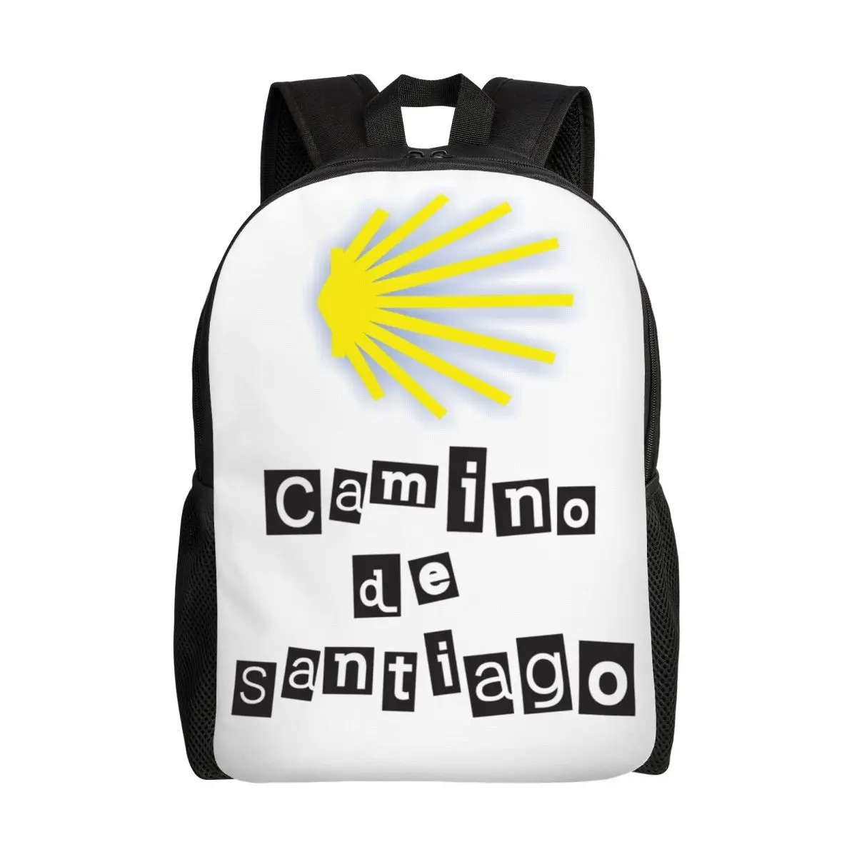 

Custom Camino De Santiago De Compostela Shell Saint Laptop Backpack Women Men Basic Bookbag for School College Students Bag