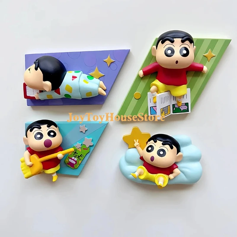 

Официальная серия Happy Fragments с карандашом Шин-Чан, 3d магниты на холодильник, глухая коробка, украшение на холодильник, праздничный подарок