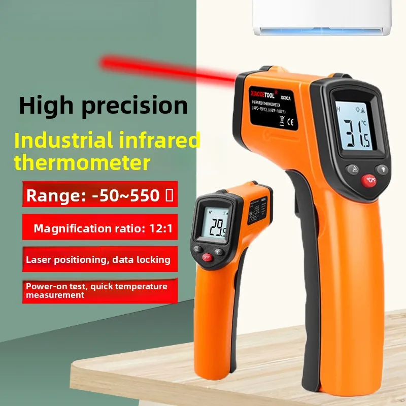 High Accuracy Infrared Temperature Detector, Handheld Thermometer Household Kitchen Oil & Industrial Testing