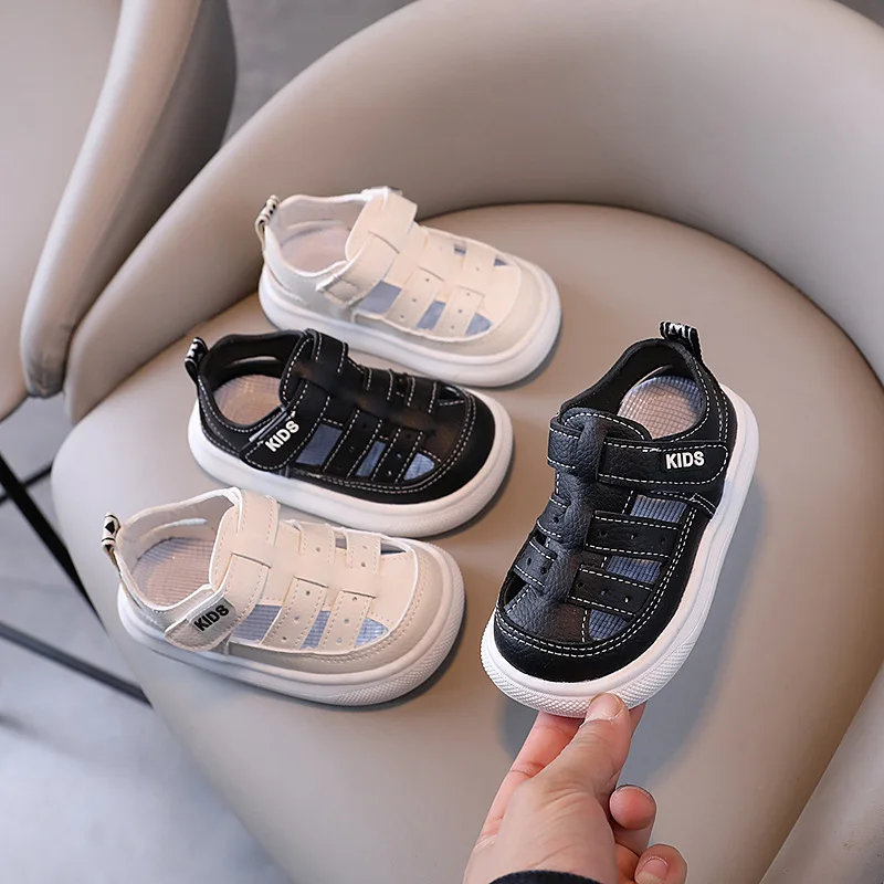 

Baby Girls Boys Sandals 2025 Summer Infant Toddler Shoes Genuine Leather Soft-soled School Kids Shoes Children Beach Sandals