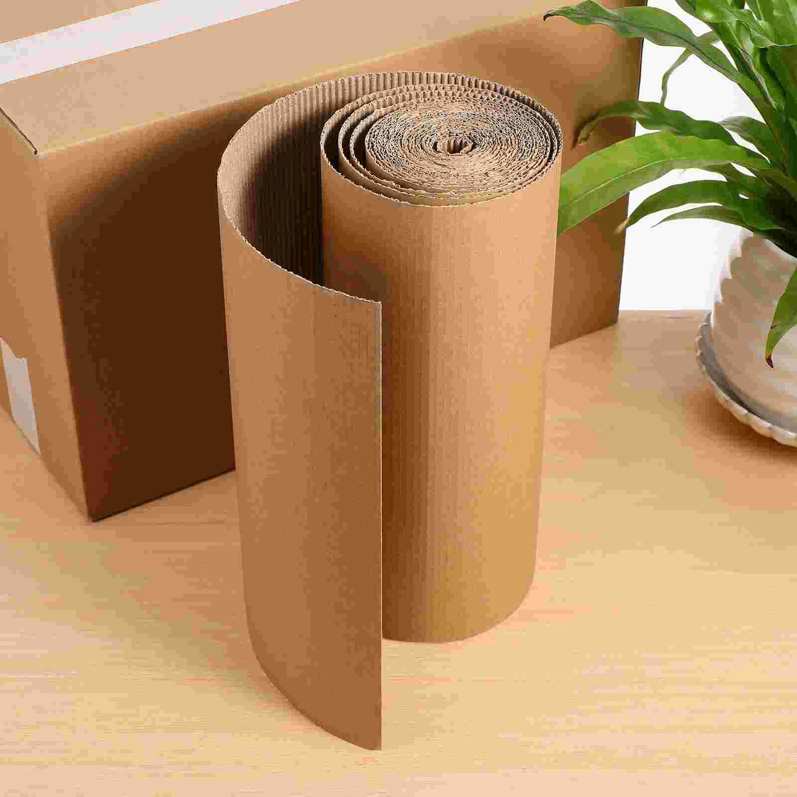 Corrugated Cardboard Rolls Shipping Paper For Crafts Wrapping Mailing DIY Packing Single Face Inserts Mailers Paperplates