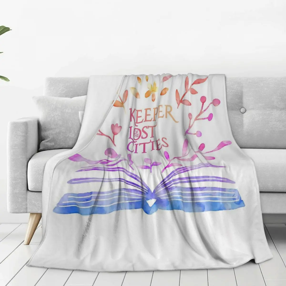 Keeper Of The Lost Cities Watercolor Bookish Blanket Fleece Lightweight Sofa Throw Blankets For Couch Outdoor Throws Bedspread