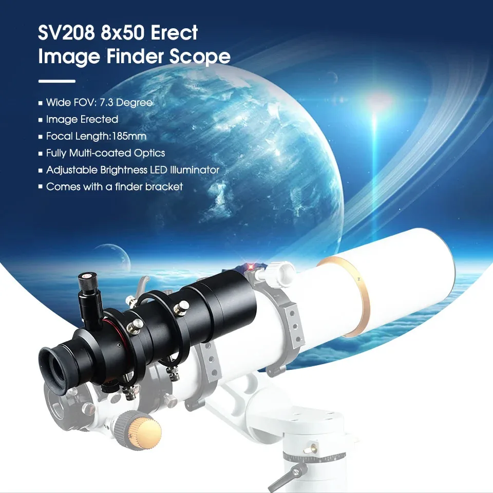 SVBONY SV208 Astronomisches Teleskop-Suchfernrohr mit Beleuchtung 8x50, direkte Bildkorrektur – Detail 2