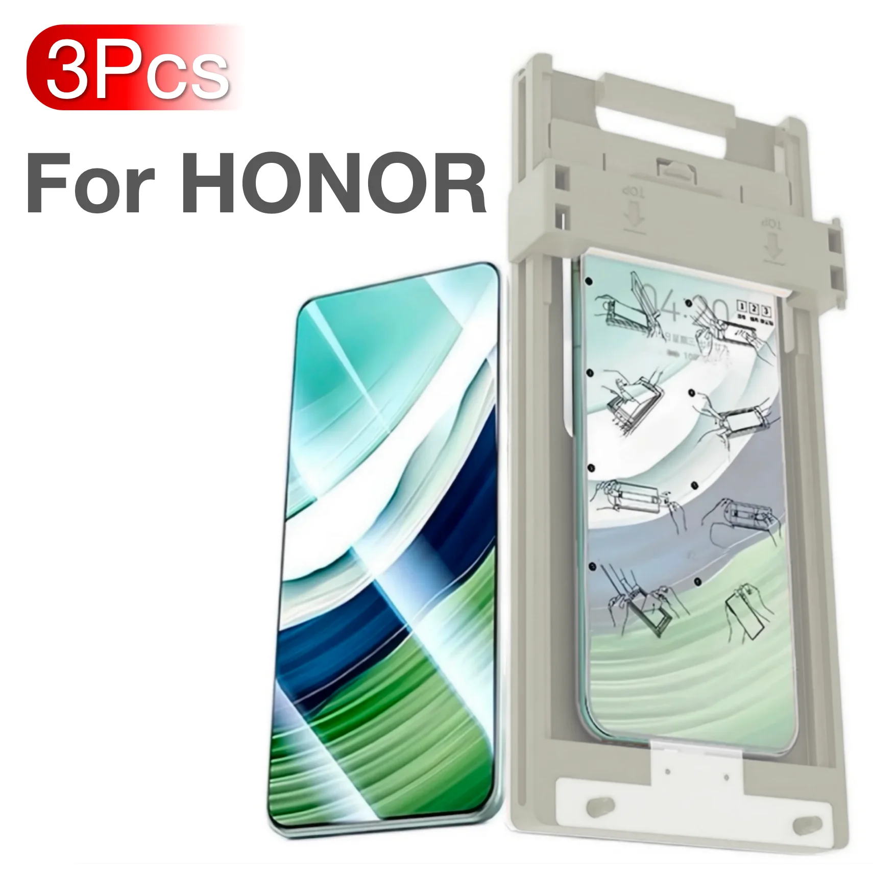 

3Pcs For HONOR Magic 7 6 Pro Honor 90 100 200 300 Ultra 400 Screen Protector No Dust Positioning With Kit, Not Tempered Glass