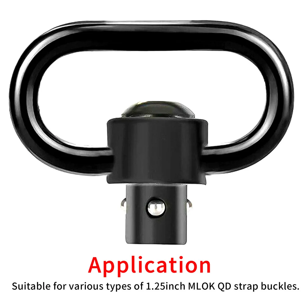 1.25” QD Sling Swivel Mount Heavy Duty Quick Detach Push Button Swivels for Two Point Sling 360°Rotatable Easy to Mount QD Sling