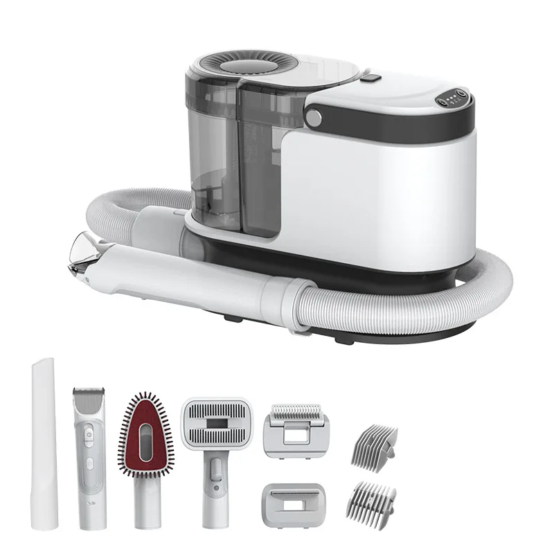 

Pet hair suction device, shaver, multi-functional household pet hair shearing and combing device