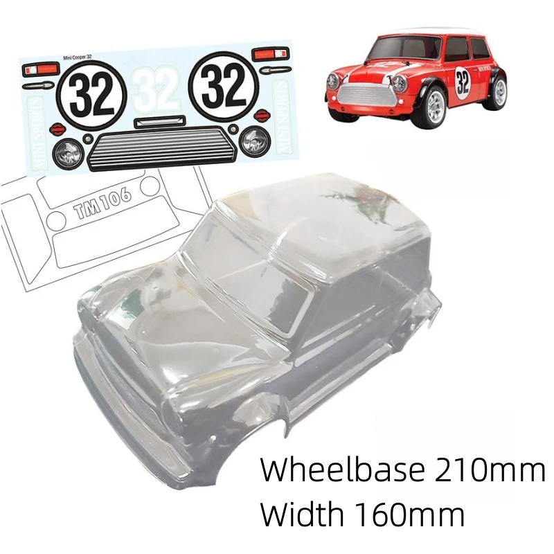 1/10 Mini Cooper 32 On-Road M Body shell 210mm for RC Drift Chassis Tamiya Carten mst Roadstar Lotus