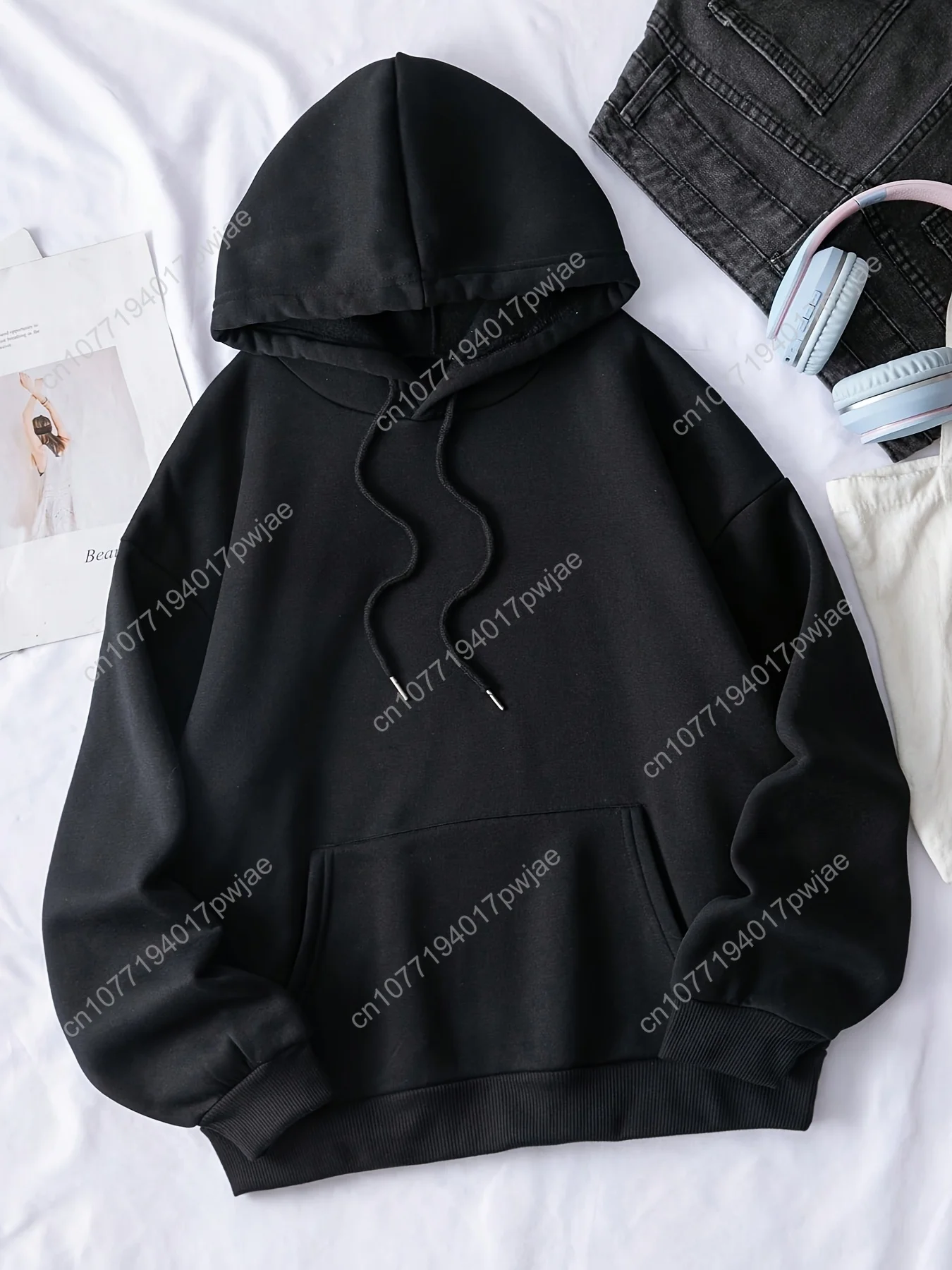 Повседневная толстовка с аппликацией в виде бабочки — толстовка с капюшоном из смеси термополиэстера, карманом-кенгуру и шнурком, вискоза, спандекс