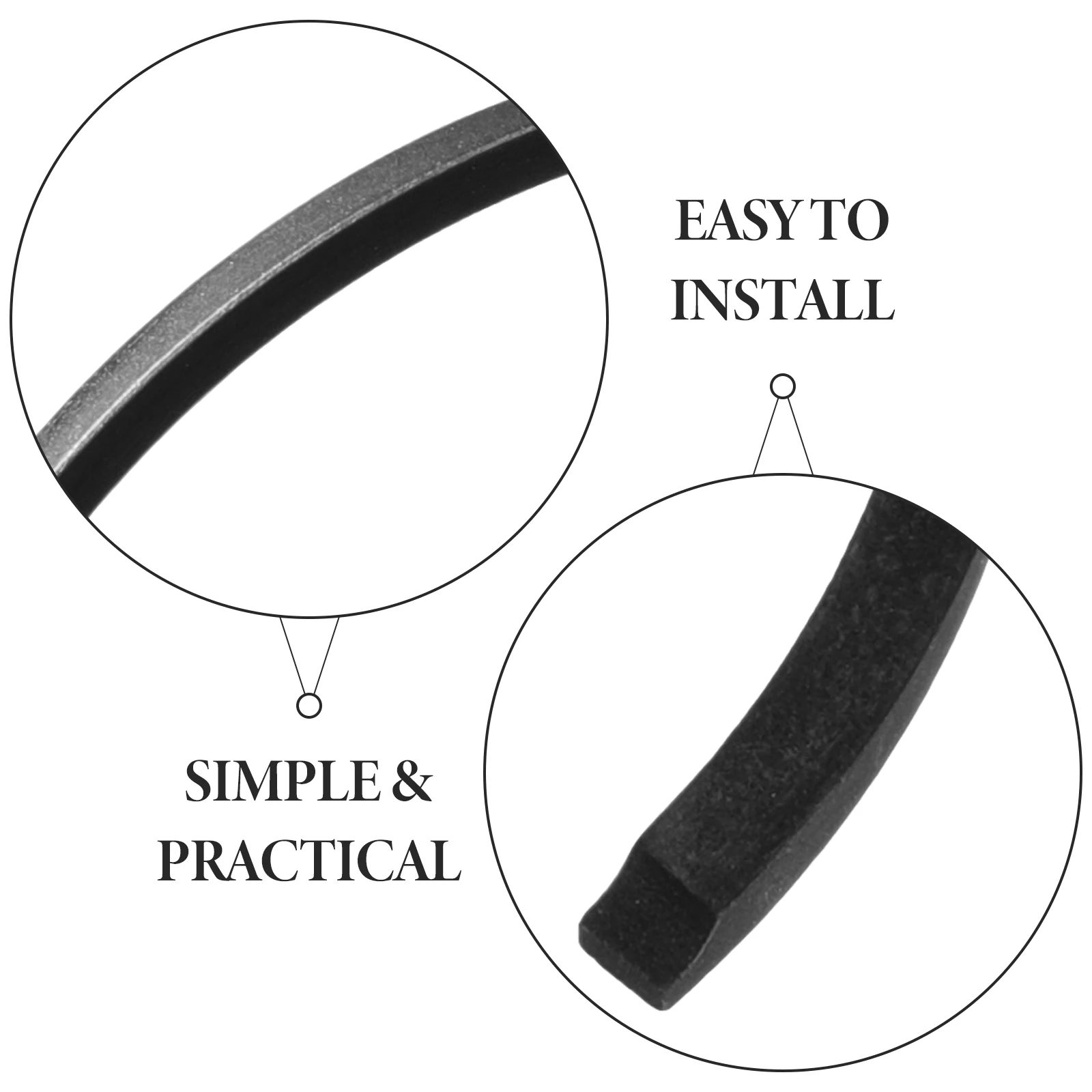 

2pcs Boat Motor Piston Ring Marine Outboard Motor Fitting Durable Abs Replacement Smooth Surface Practical Engine Fitting For