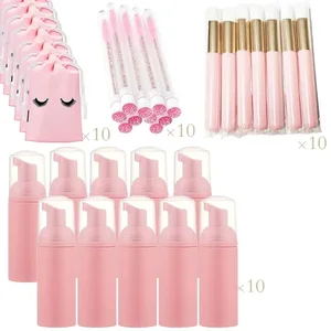 40 pçs terno 60ml garrafa vazia cílios shampoo cuidados ferramenta de maquiagem viagem dispensador de espuma garrafa plástico limpador sabão cuidados 10 principais vendas frasco espuma pestanas - №9