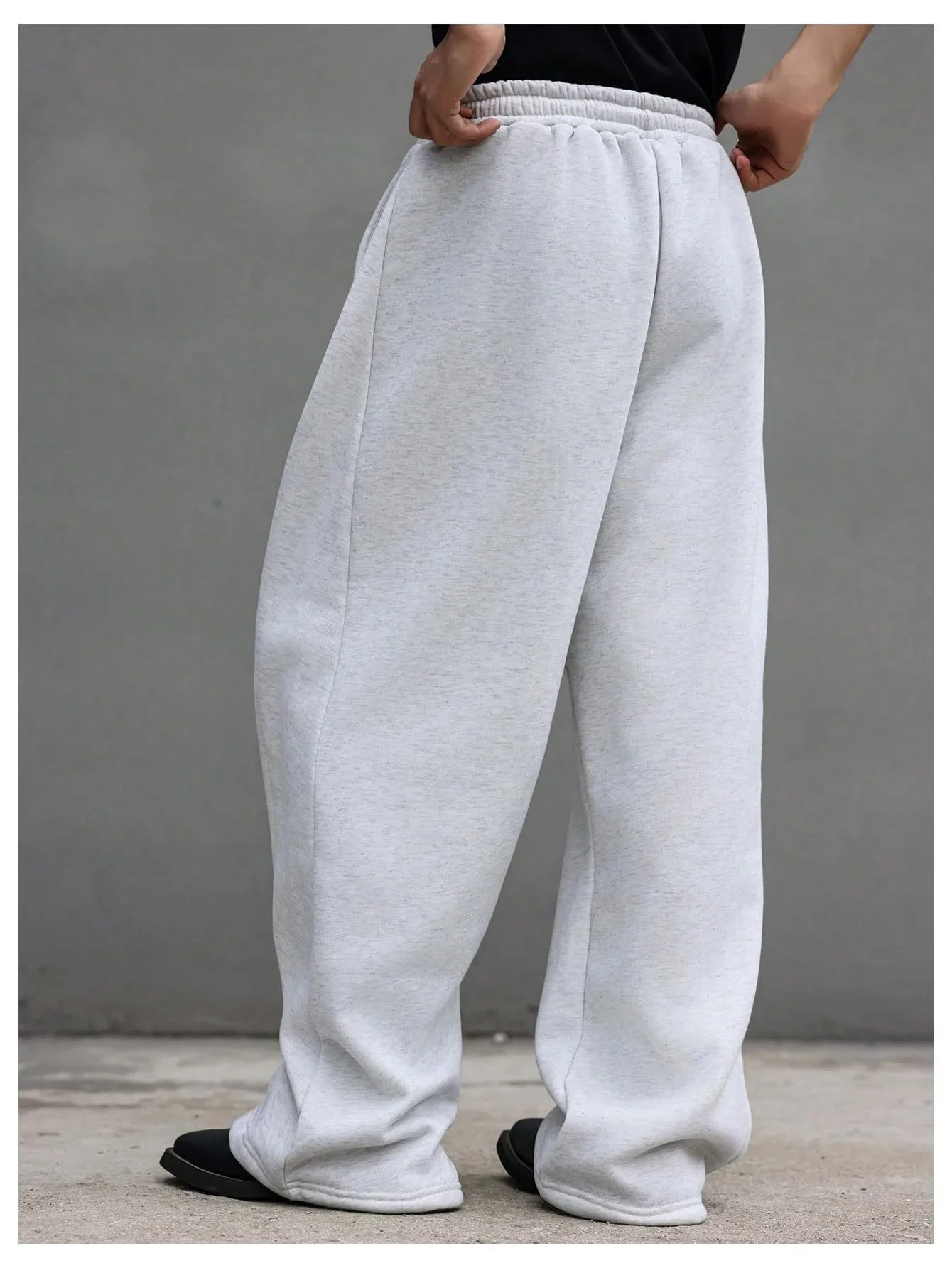 Couple Set Y2K Baggy Joggers Oversized Streetwear Pants Men Women Pure Color Cargo Pants for Running Workout image 4