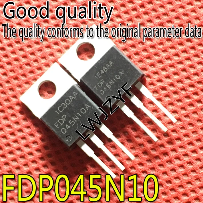 (10Pieces) New FDP045N10A 045N10A FDP045N10 164A 100V TO220 TO220-3 N-channel chip MOSFET Fast shipping