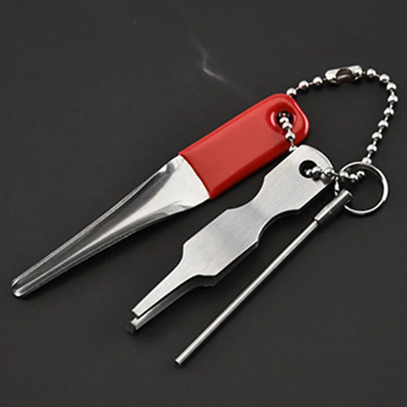 1 قطعة حلقة مزدوجة صغيرة الفم الدائري أدوات حلقة صغيرة حلقة فتاحة الفولاذ المقاوم للصدأ كماشة يطير الصيد الطعم مينو الترتر مع كوكيد