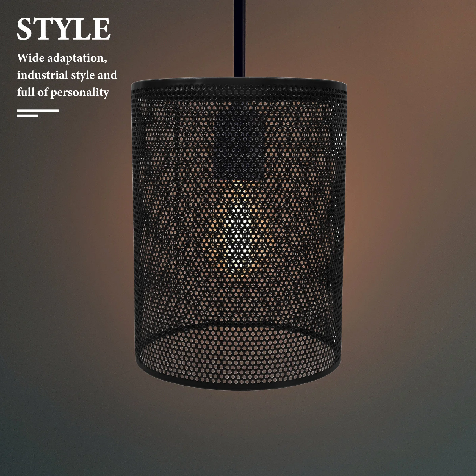 

Stylish Metal Pendant Light Shade Hollow Iron Lamp Cover for E27 Bulb Base Industrial Loft Home Office Lighting Decoration