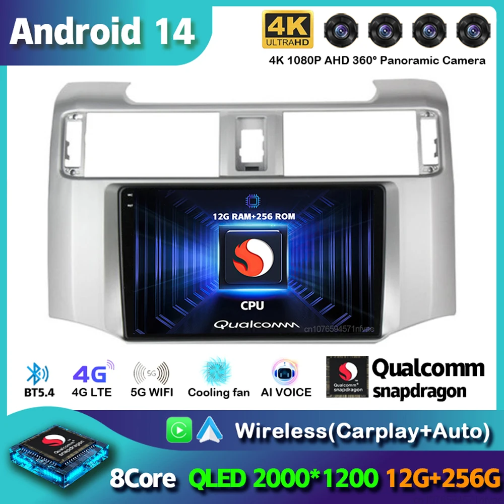 Android 14 Carplay auto auto rádio pro Toyota 4runner 2009-2019 4 runner multimediální video hráč GPS stereo 4g+wifi 2din audio brian wayne transeau