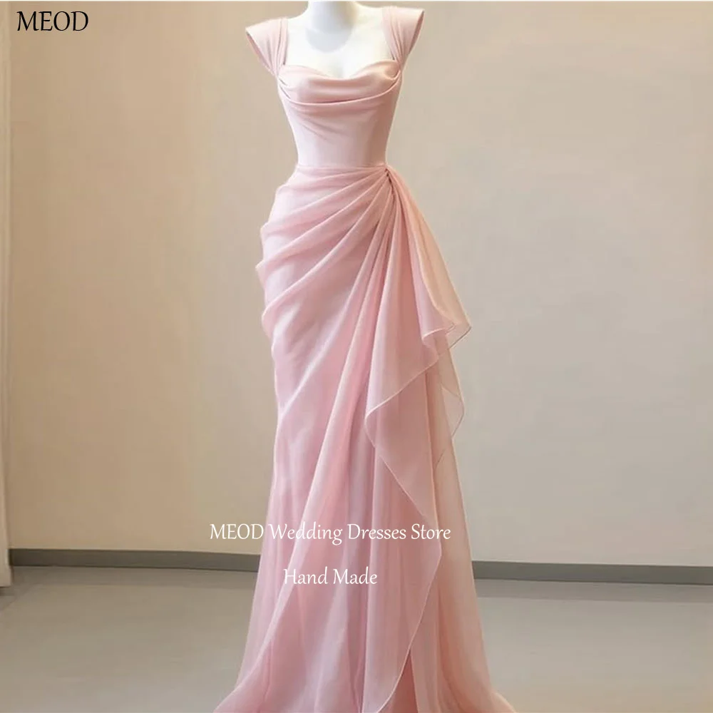 MEOD Organza-Abendkleider in A-Linie für Damen, herzförmig, elegante Ballkleider, Spaghettiträger, ärmellos, bodenlanges Kleid, individuell gestaltet