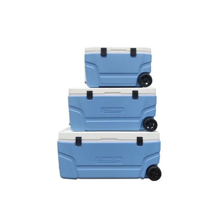 

Cooler Box With Wheels Cold Chain Plastic Hard Cooler Box for Vaccine Non-Medical Outdoor Camping Picnic Fishing Sea Fishing Box