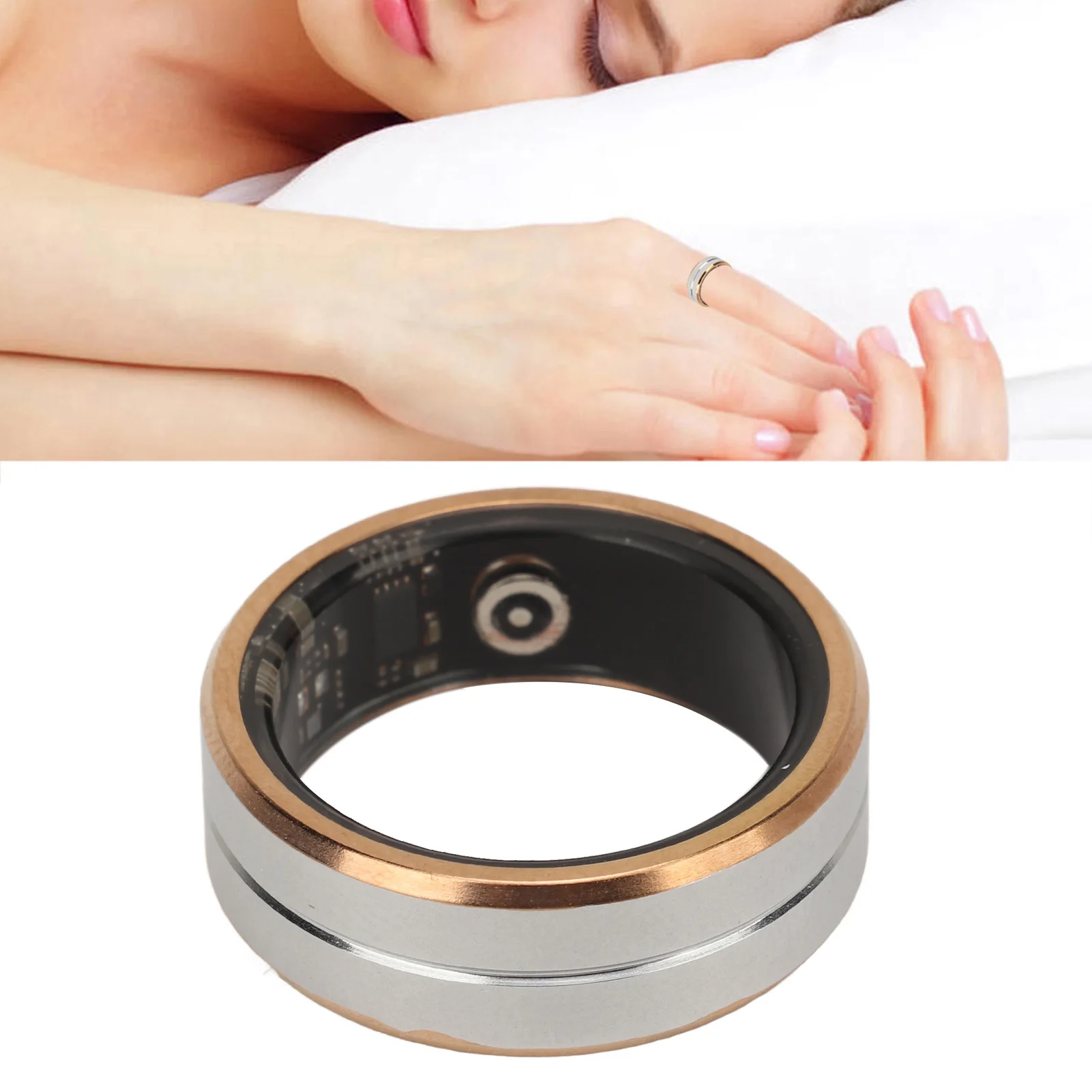 Smart Health Ring IP68 Waterdichte Smart Ring Fitness Keramiek en roestvrij staal met APP voor mannen voor slaapmonitoring