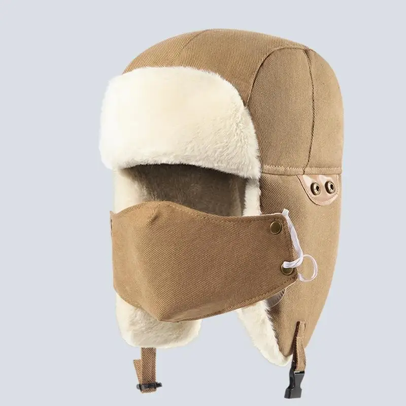 Unisex Pilot Hat Men's Winter Thickened Cotton Cap Windproof Mask Winter Cycling Warm Gods for Women Man Wedding Favors