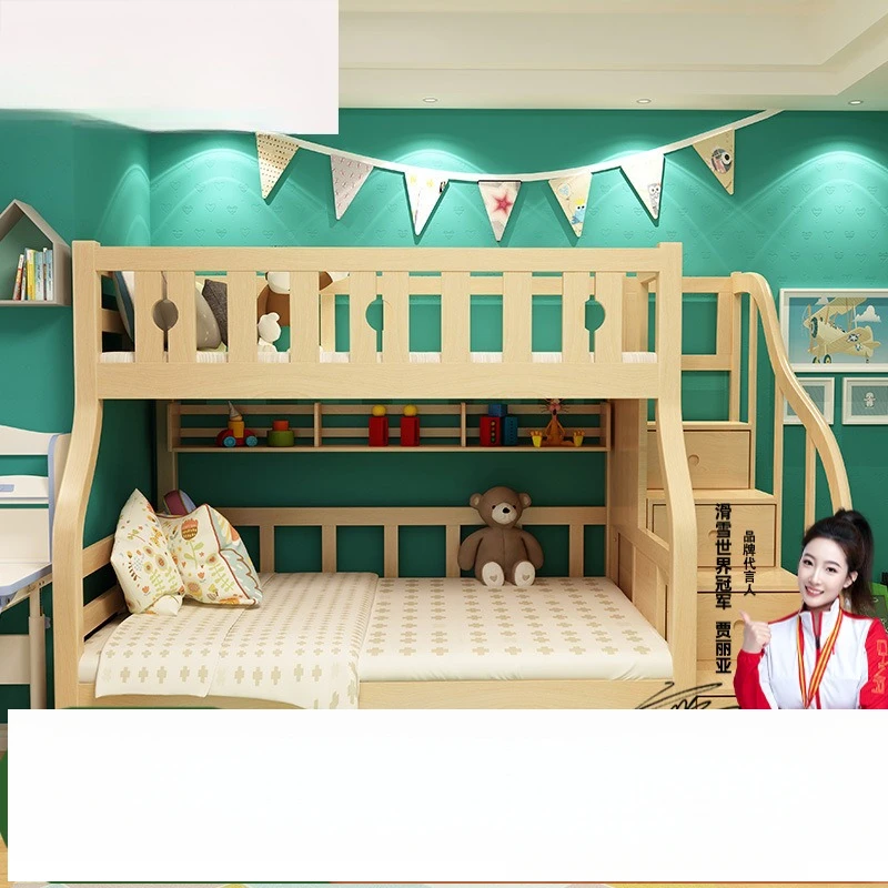 Letto Alto E Basso In Legno Massello Letto Per Madre E Bambino Letto A Castello Letti Superiori E Inferiori Due Piani Bambini Adulti Multifunzionale In Pino Mo