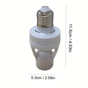 1pc sensor de movimento inteligente suporte da lâmpada e27 pir sensor indução adaptador base da lâmpada conversor automático interruptor led ac 110v 220v 8 principais vendas comutador inversor - №4
