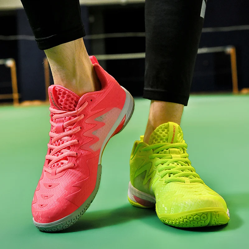 

Профессиональные кроссовки для бадминтона для мужчин, модные зеленые качественные женские спортивные кроссовки унисекс, гоночная обувь для настольного тенниса, мужские кроссовки