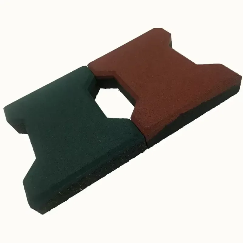 Favorable Price Outdoor Rubber Floor Tiles From China for Playgrounds and Backyard Walking Paths
