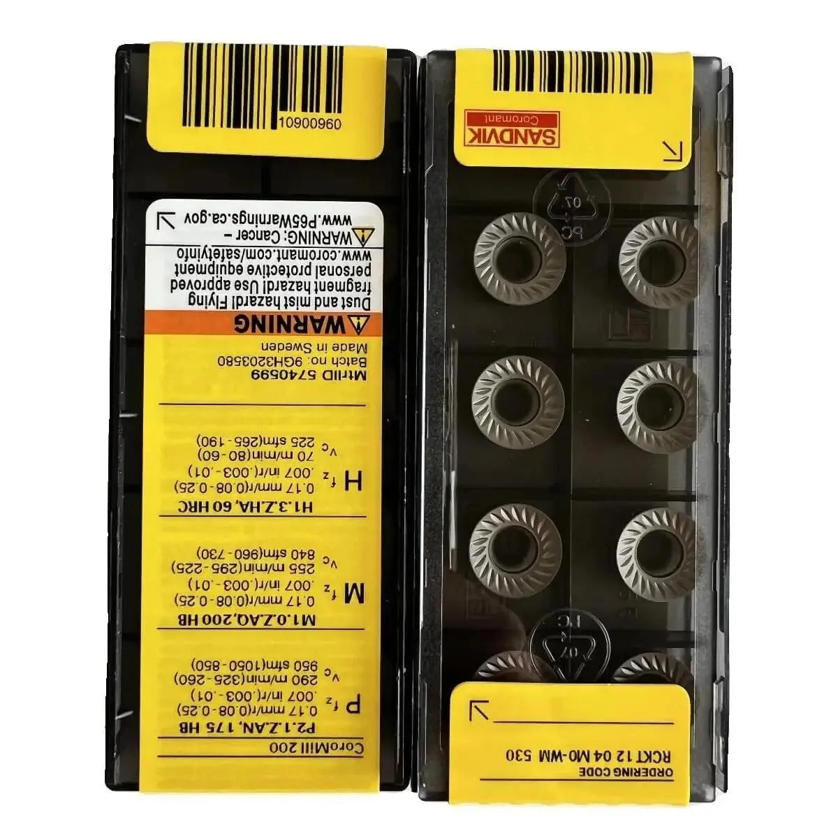 

Original SANDVIK / RCKT1204M0-WM 530 / Hard alloy CNC Blade 10 Pcs