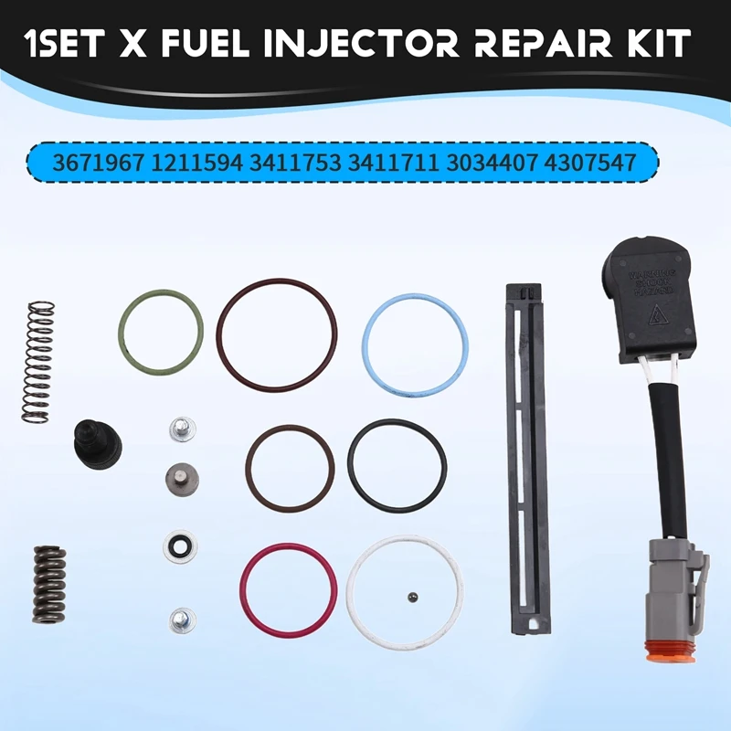 Diesel Fuel Injector Repair Kit 3671967 1211594 3411753 3411711 4307547 For Cumins ISM M11 N14 Injector Wire Harness