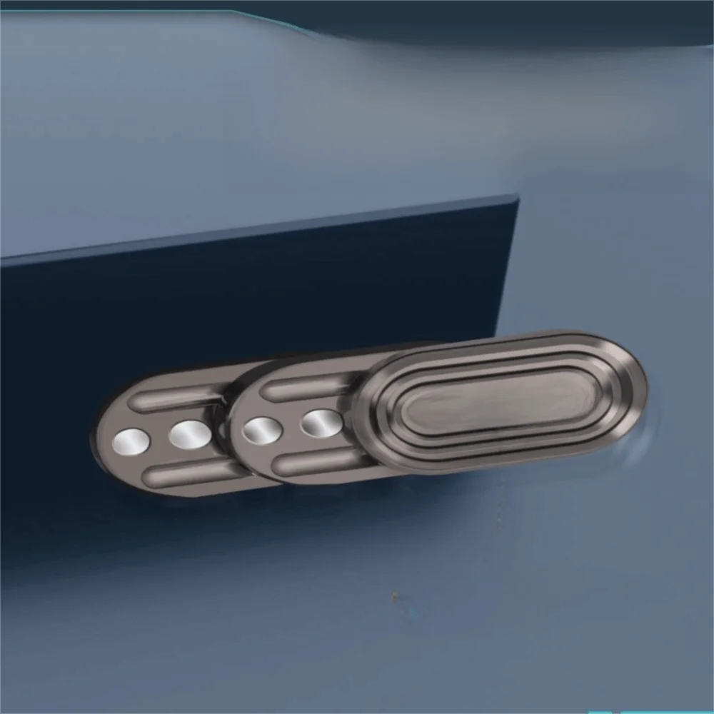 Cartão de pressão magnético de construção de metal, estrutura de três camadas, design magnético, cartão de pressão de três camadas, ritmo infinito, ponta do dedo, giroscópio