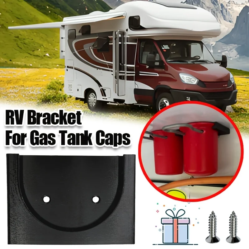 

Heavy-Duty Gas Tank Cap Bracket with Fixed Screws for 11kg & 5kg Tanks - Secure Storage Solution for RVs, Motorhomes, and Camper
