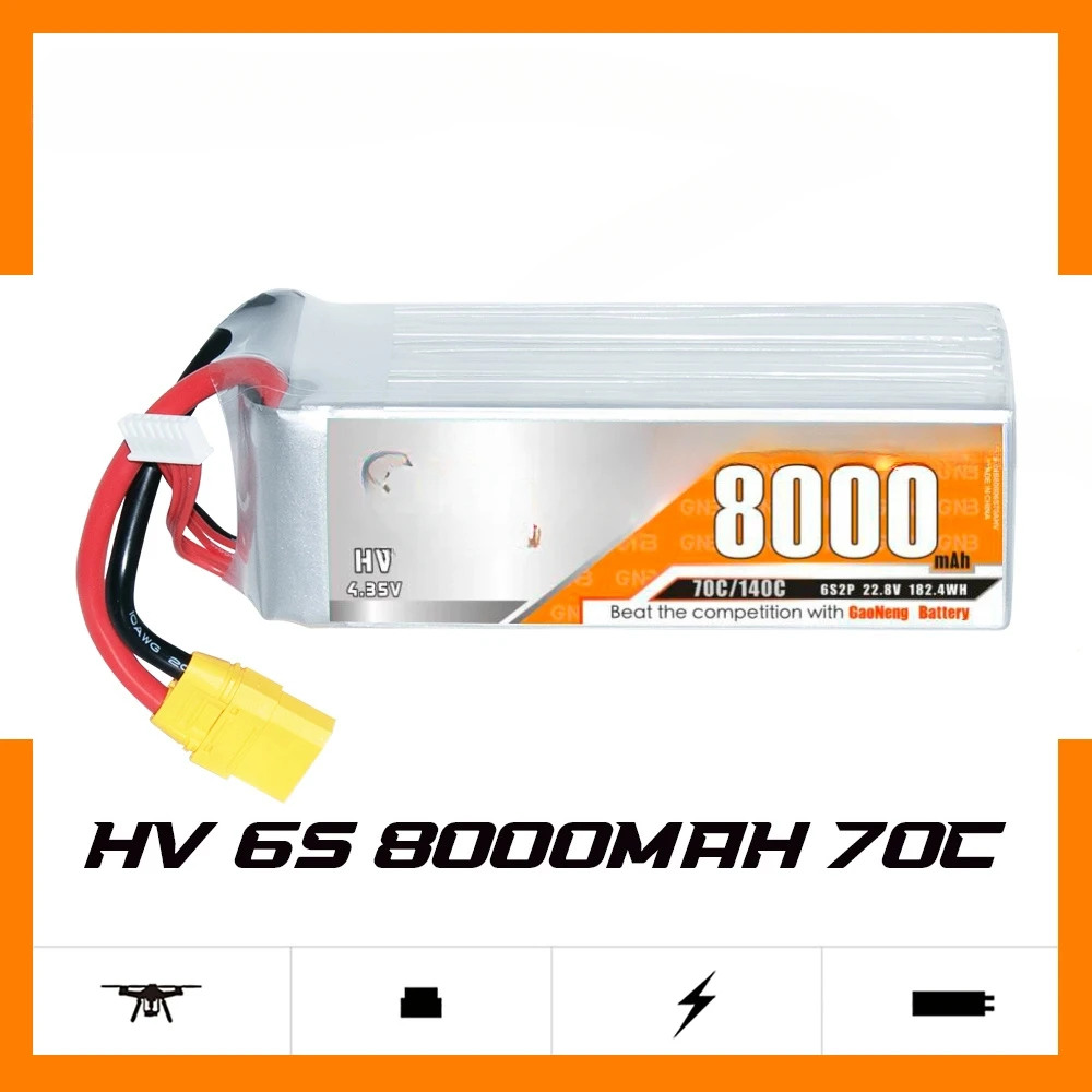 

For 70C 8000MAh 22.8V HV Remote Control Fixed Wing Lightweight Lithium Battery Model Aircraft