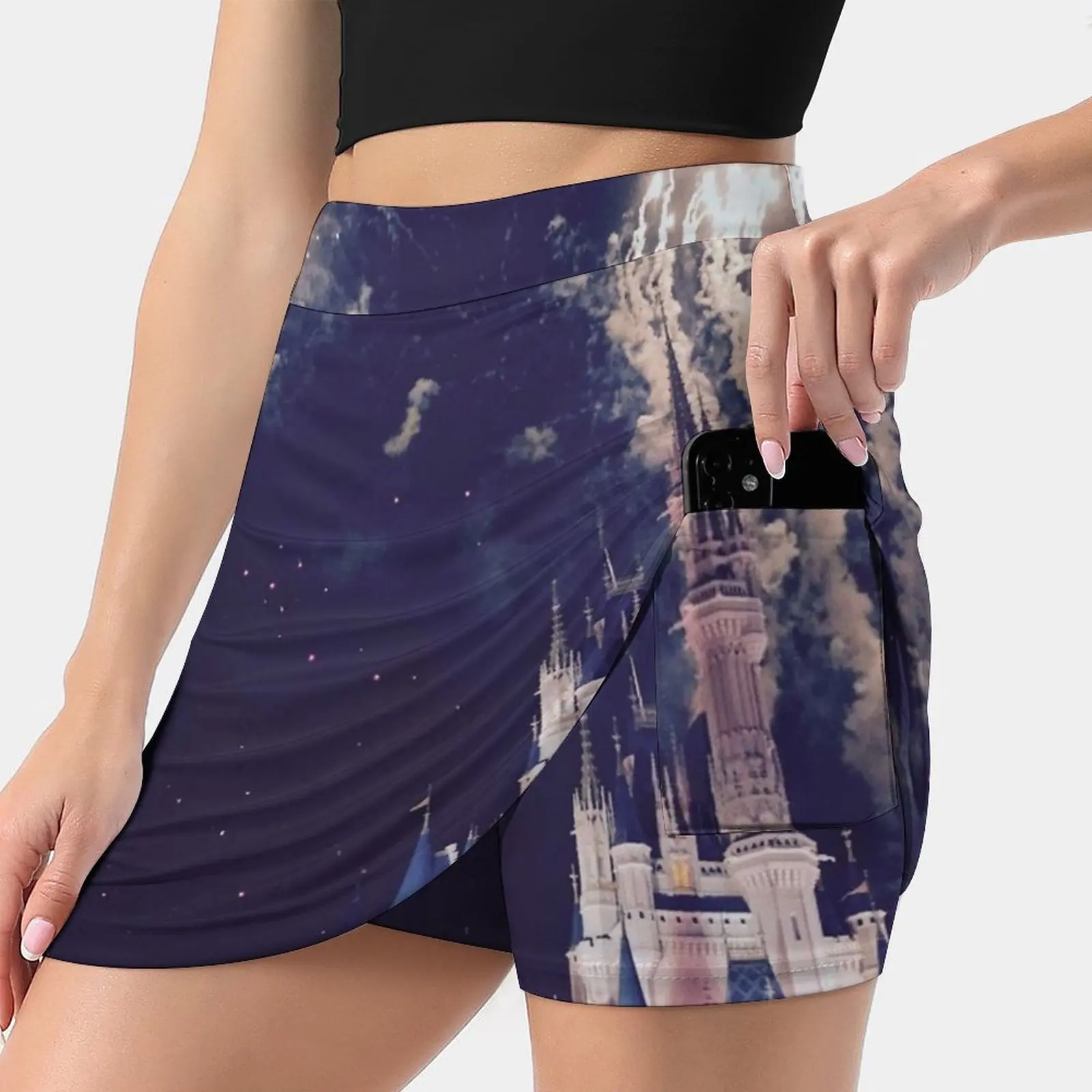 Magic Kingdom Castle With Fireworks Women's skirt Sport Skort Skirt With Pocket Fashion Korean Style Skirt 4Xl Skirts Fireworks