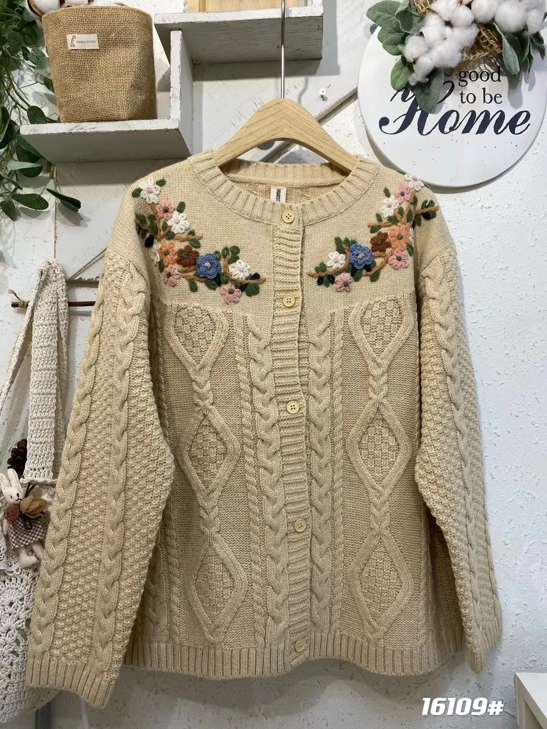 

Японский вязаный кардиган ручной работы с ромбовидным узором, длинными рукавами, свободного кроя, в университетском стиле, для женщин