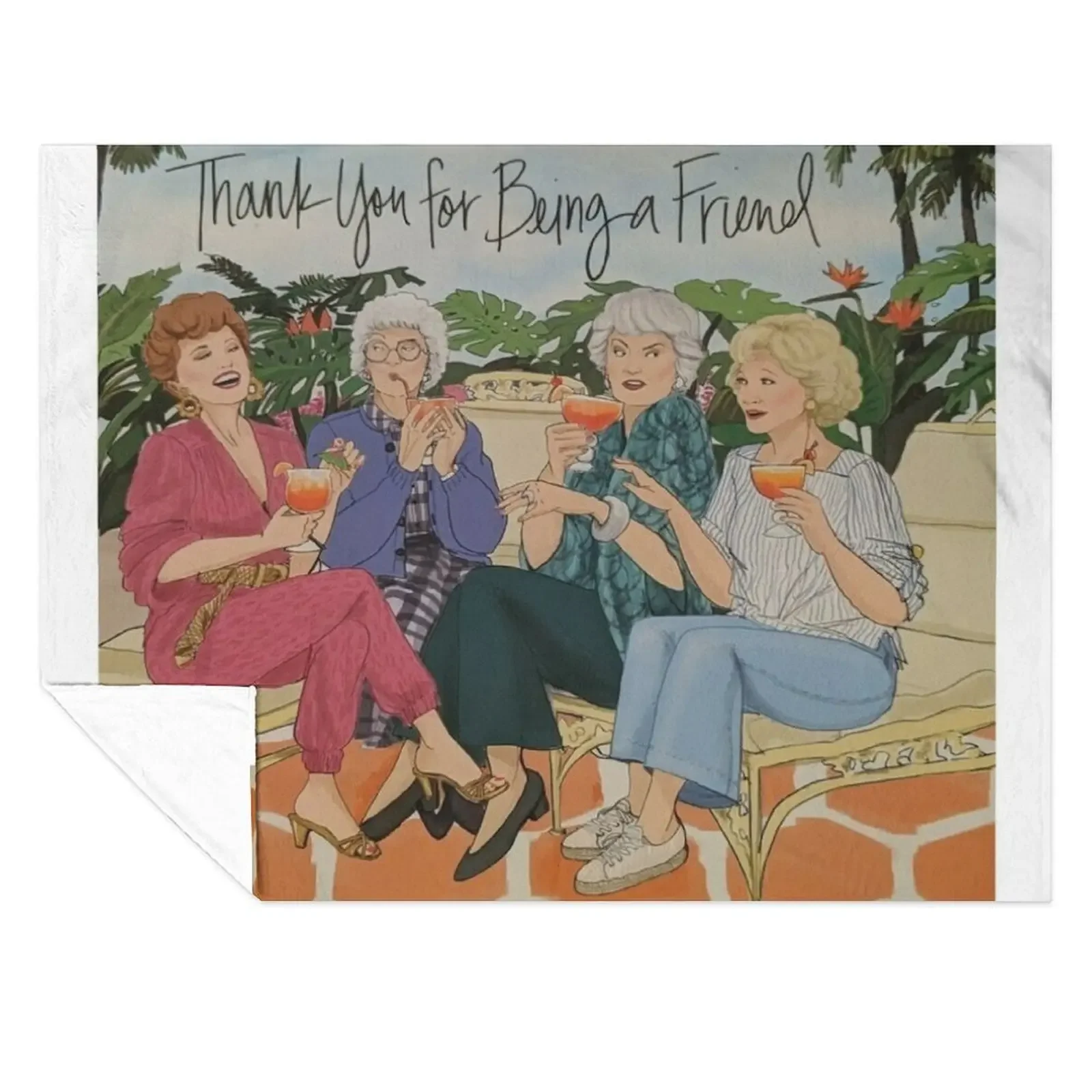 

Thank You For Being a Friends Golden Girls Throw Blanket Giant Sofa anime decorative Blankets Sofas Of Decoration Blankets