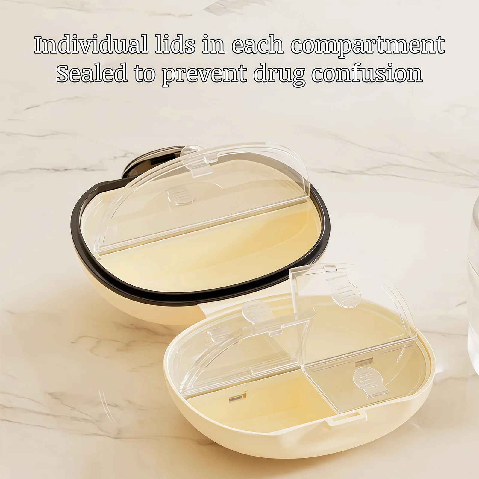 

Mini Portable Pill Organizer – 7-Day Small Travel Medicine Box with Sealed & Light-Proof Compartments for Pills/Supplements