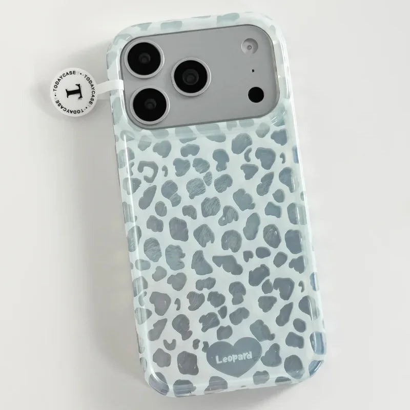 Star Mint Blue Crocodile Pattern Laser Paper Pattern Phone Case For iPhone 17 AIR 16 15 14 13 12 11 PRO MAX MINI 7 8 PLUS Cover - view 6
