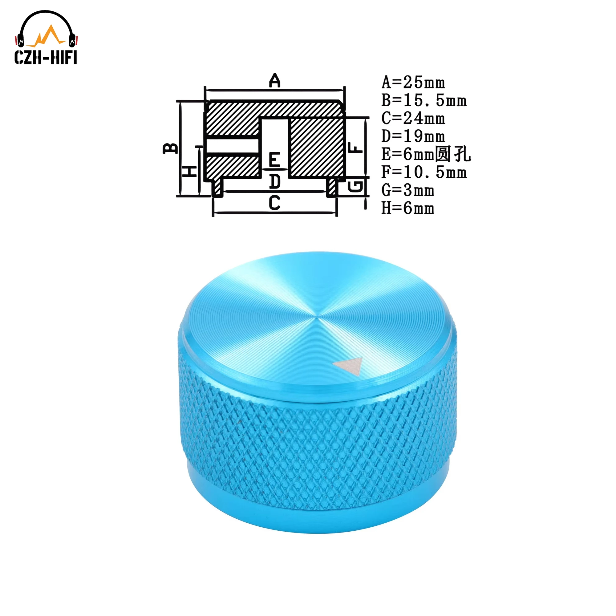 1 шт., ручка термометра 25x15,5 мм с ЧПУ, алюминий, Hi-Fi, аудио, преобразователь объема, CD-плеер, ЦАП, радиальный предусилитель, сделай сам