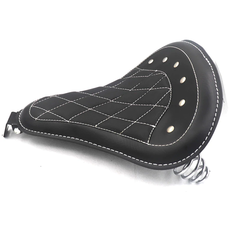 NEW  Motorcycle Retro Leather Solo Seat+3\