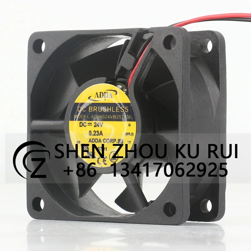 

AD06024VB257100 Chassis fan New ADDA DC24V 0.23A 6CM high air volume inverter cooling fan 60*60*25MM