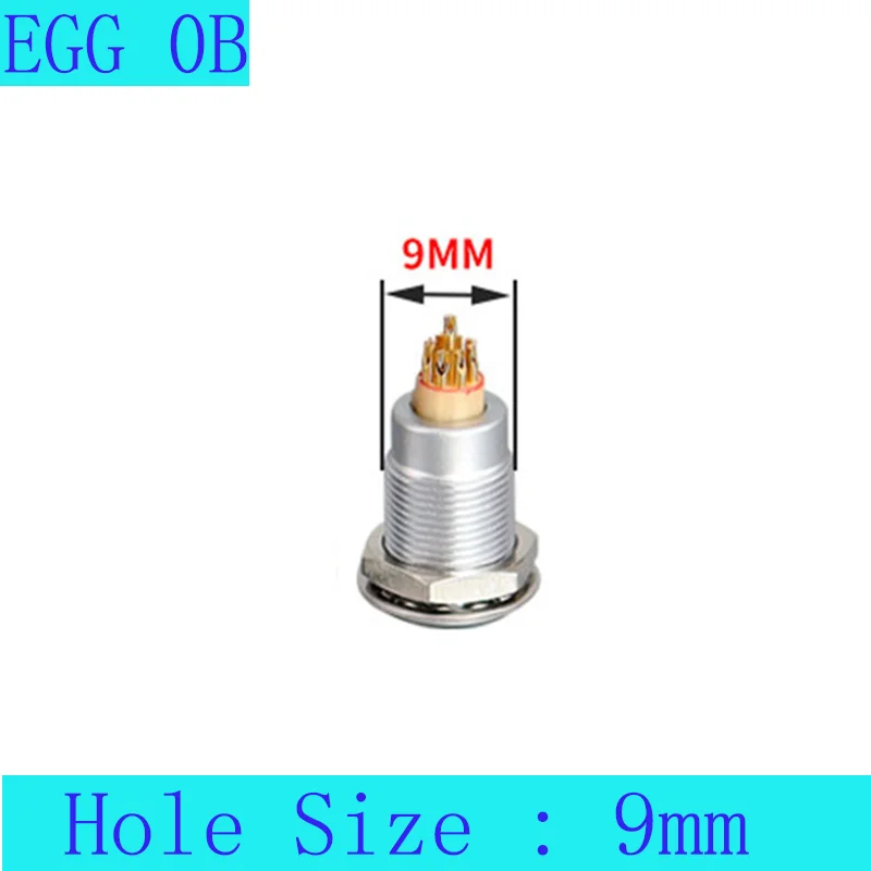 

EGG 0B 2 3 4 5 Pin Aviation Metal Circular Push-pull Self-locking Lndustrial Female Socket Connector Nut Fixing, Key (G)